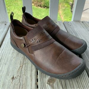 JBU by Jambu Fern Women’s 8.5 Vegan Leather Oxford Flats Brown Slip-On Shoes